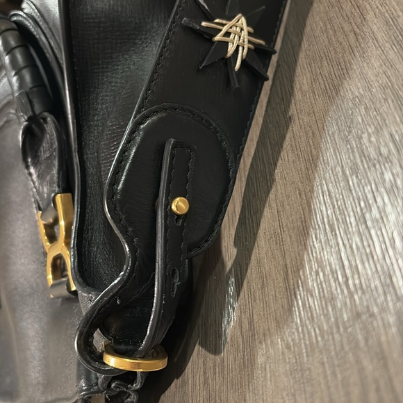 Rare CHLOÉ BLACK BRASS Hardware Marcie textured-LEATHER SHOULDER TOTE - Picture 13 of 13